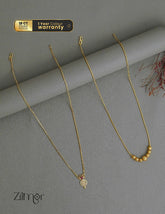 KY1011763- Daily Wear Simple Necklace & Kaashu Pendant Solitaire Necklace Combo 1-Zilmor